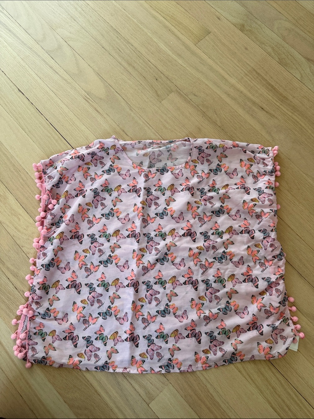 H&M Pink Butterfly Print Kids Swim Coverup